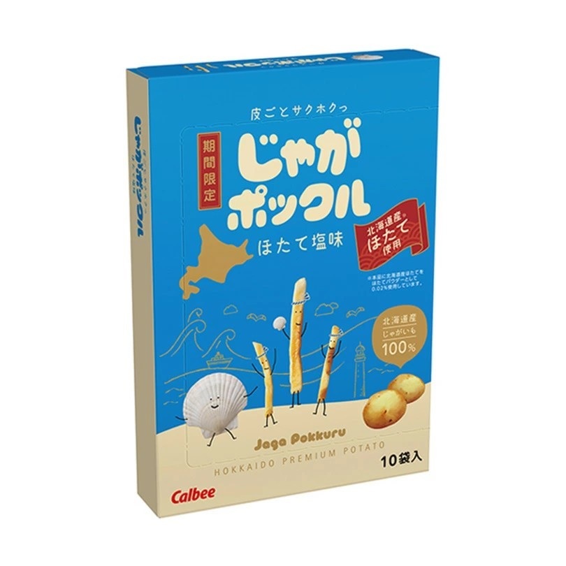 Calbee扇貝鹽味薯條三兄弟10入