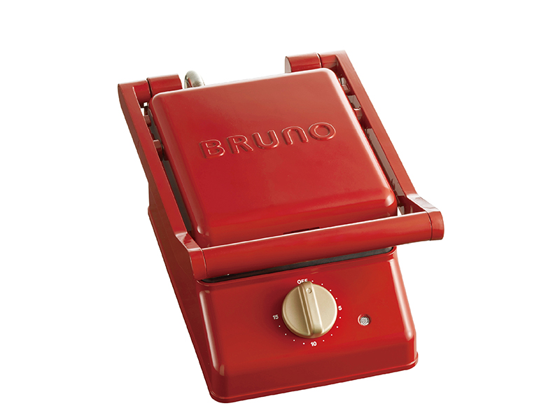 嘉儀 BRUNO單版厚燒三明治機BOE083 蘋果紅/杏子灰