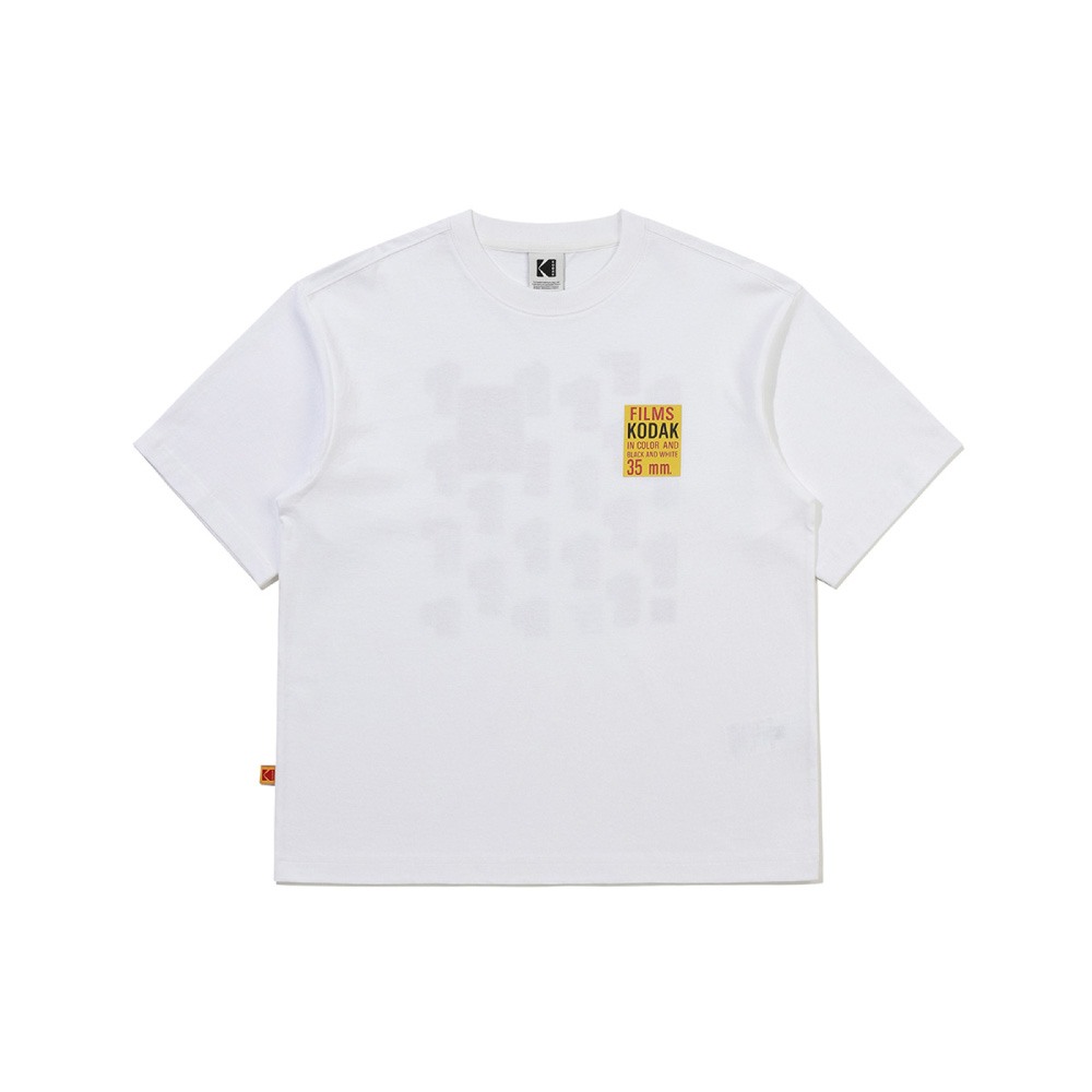 KODAK Apparel 男女同款 寬鬆版型 底片盒短袖T 白色