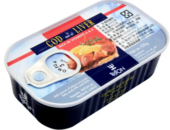 冰島鱈魚肝(藍鐵罐)120g