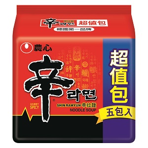 (南西)【佰點精選兌】農心 辛拉麵-5入(超值包)