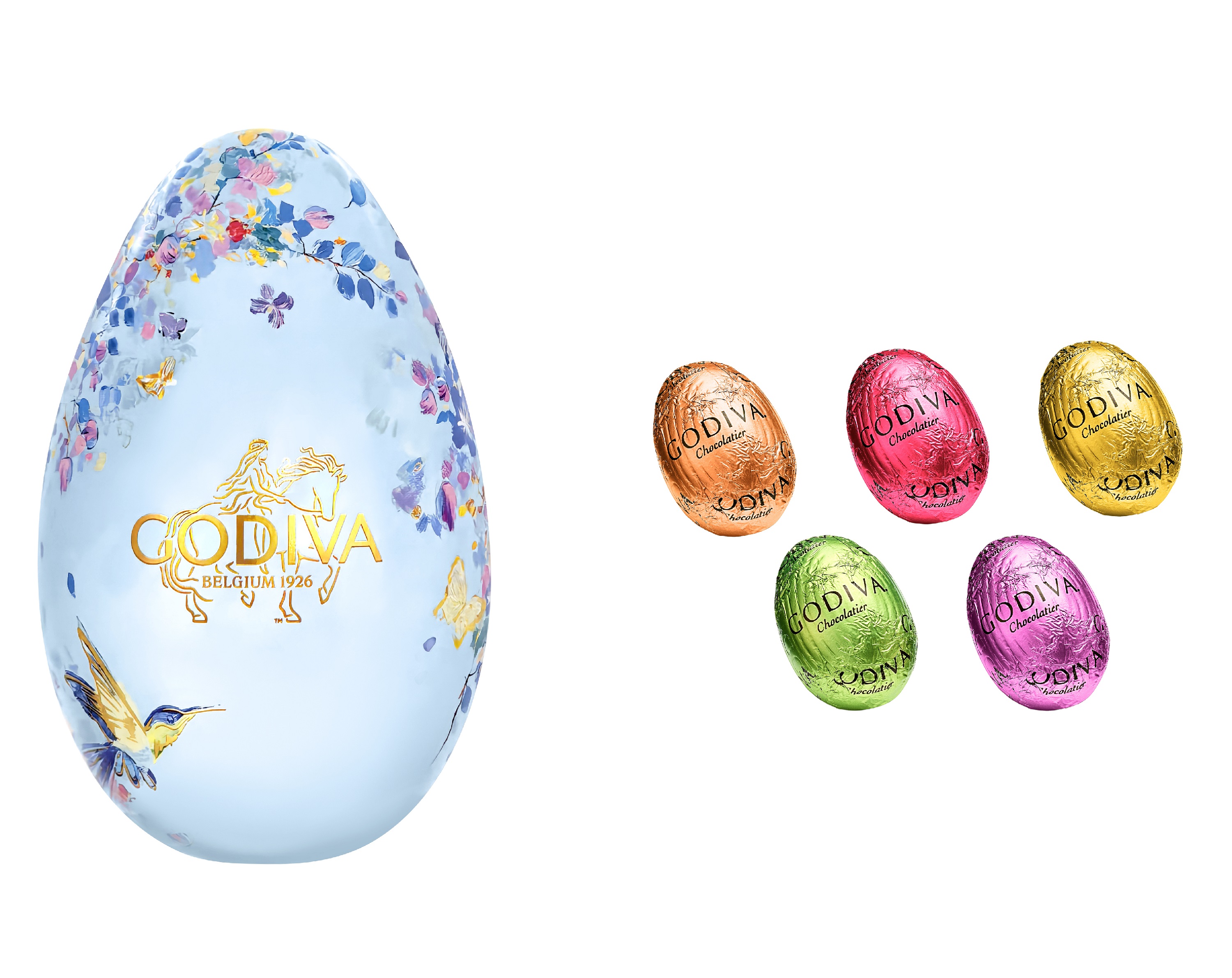 【春日香甜食光】 GODIVA-春季綜合巧克力復活蛋型鐵盒5顆裝