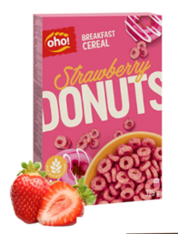 【超市點點好物】立陶宛穀麥草莓風味甜甜圈脆片325g