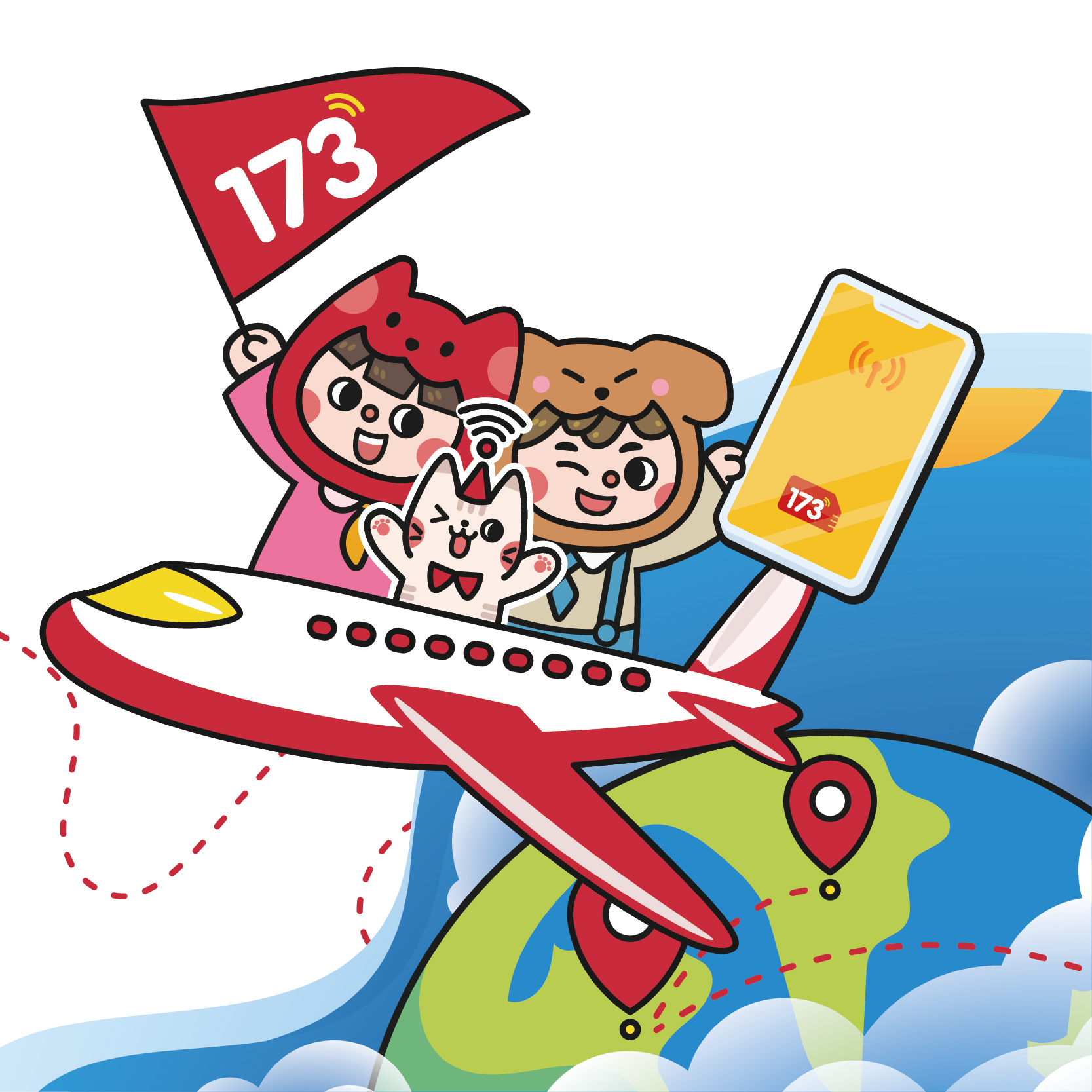 【有點幸福】173一起上網 日本、韓國、東南亞出國上網方案SIM卡或eSIM任選5日方案(每日2GB)