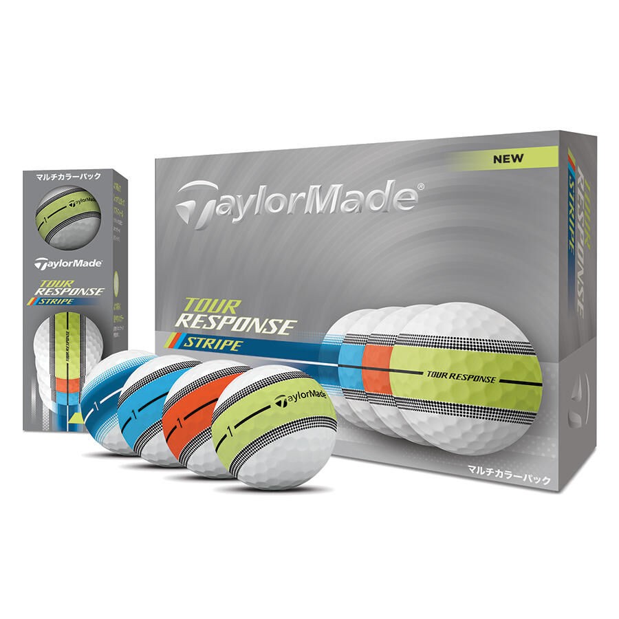 TAYLORMADE-Tour Response stripe NEON 線條款多色高爾夫球