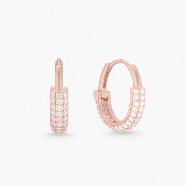 LUCIANO MILANO-微耀圈語 純銀耳環(玫瑰金色)