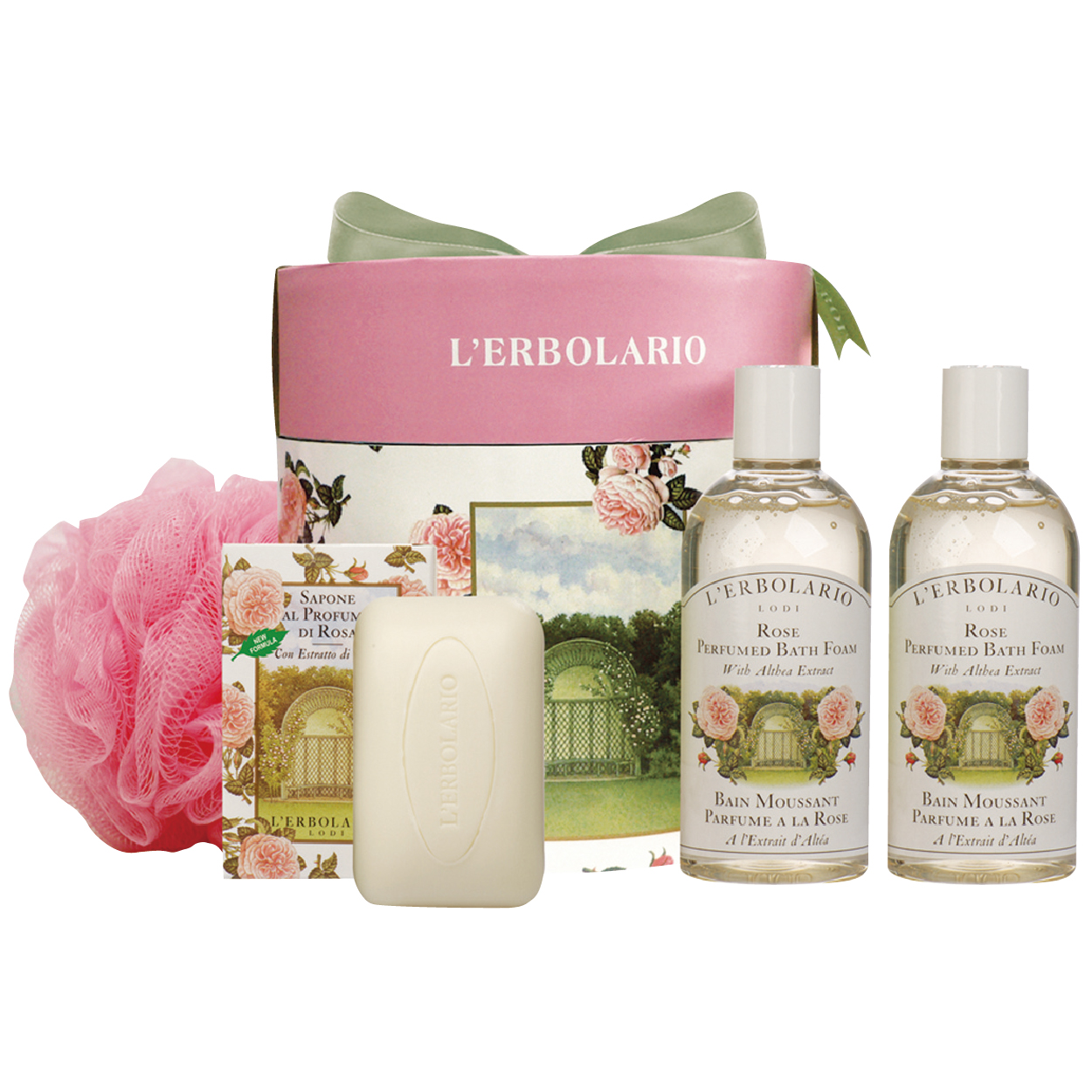 【心意滿點】蕾莉歐 玫瑰香氛禮盒(沐浴乳250ml*2+植物皂100g+沐浴球)