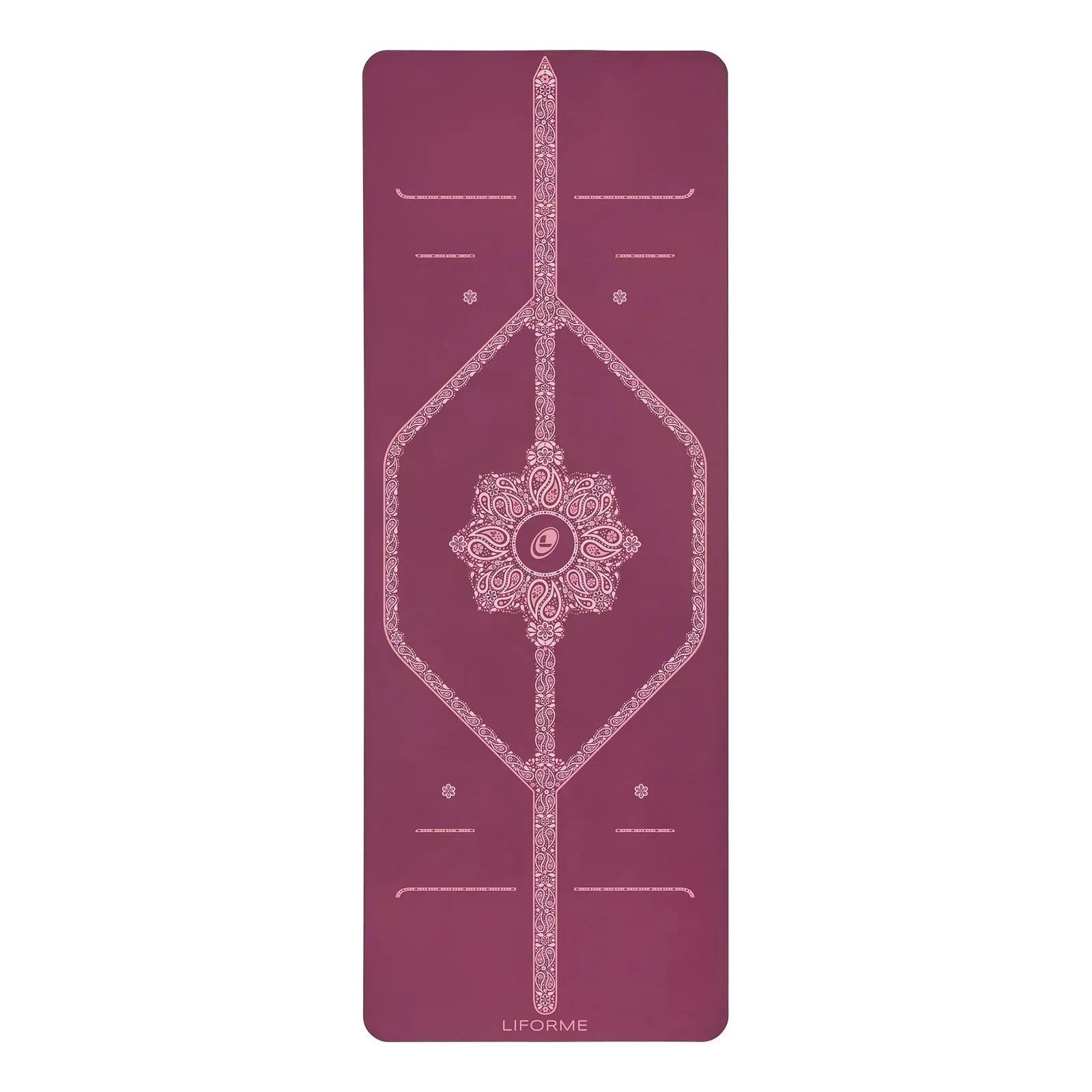 【A11 P+】Liforme 經典瑜珈墊 佩斯利圖紋－魔力紅