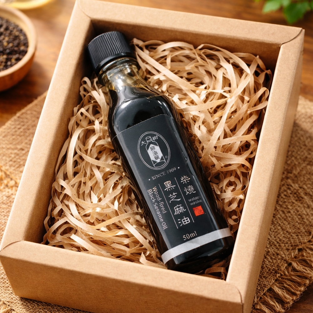 (天母)大樹麻油行水洗冷壓黑麻油50ml