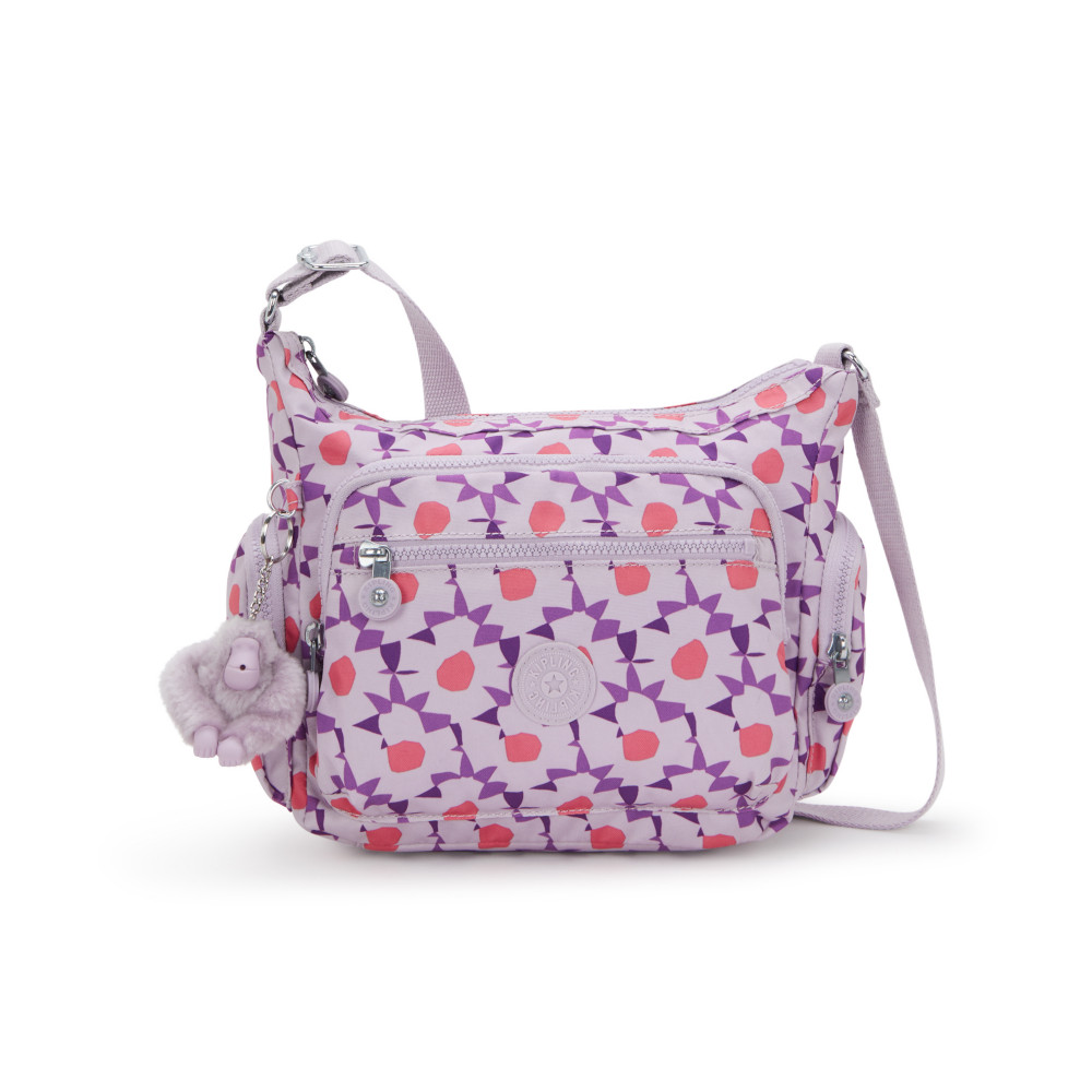 【Earth day永續綠生活】kipling牛角包小花多袋實用側背包