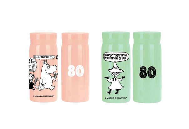 【我適文創快閃店】【MOOMIN 80週年紀念】口袋保溫瓶-粉彩俏皮
