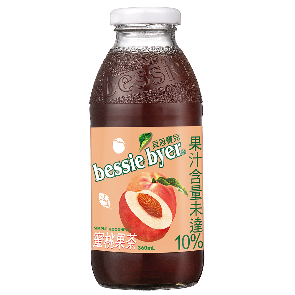 (天母)【貝思寶兒】蜜桃果茶360ml玻璃瓶