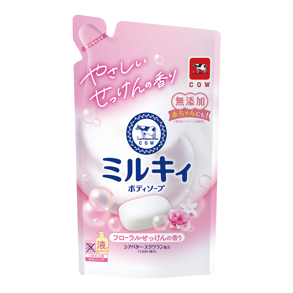 牛乳石鹼花香沐浴乳補充包450ml