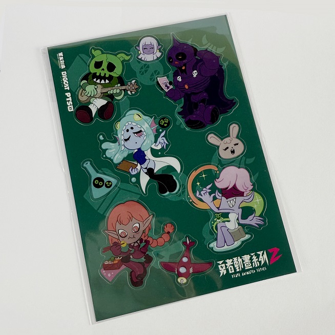 【勇者動畫】透明貼紙(綠)