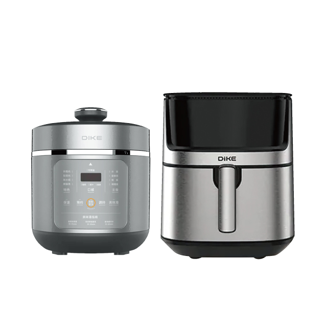 (台中)【初夏購物節 旗艦家電】DIKE 蒸氣氣炸鍋+多功能萬用壓力鍋