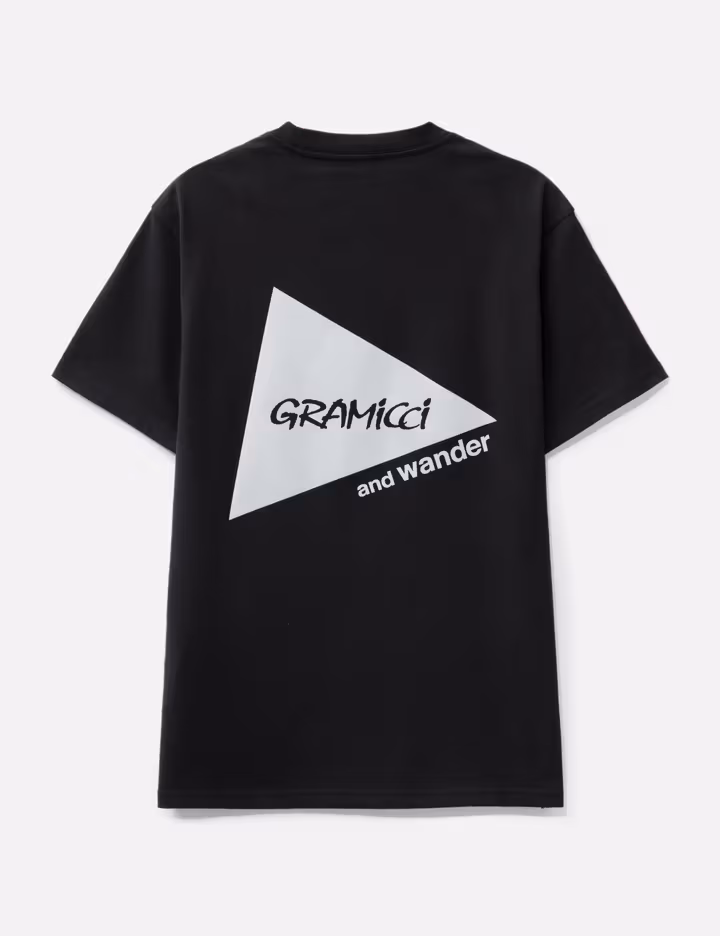 and wander x gramicci backprint SS tee black