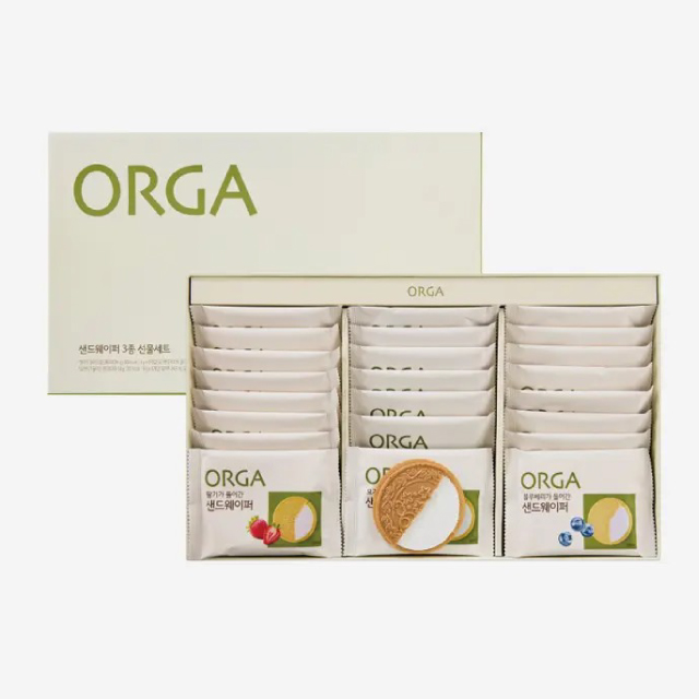 【台中店】ORGA 三種口味夾心威化禮盒