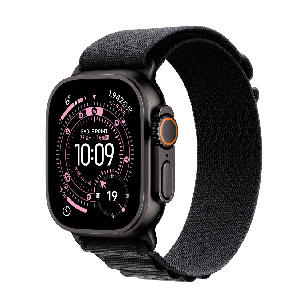 Apple Watch Ultra 3 黑鈦金屬配黑高山錶環 M MF0V4+頭
