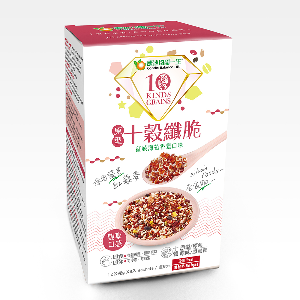【超市】康迪原型十穀纖脆紅藜海苔香鬆口味96g