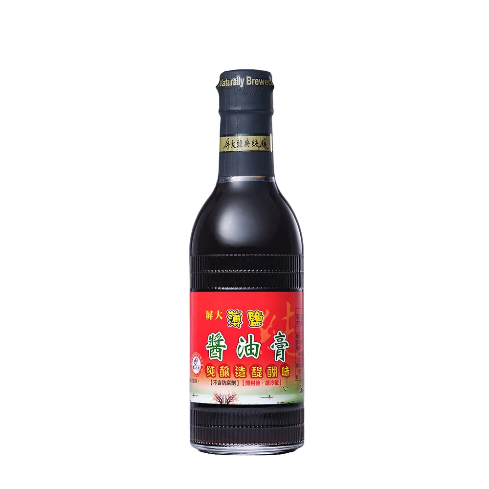 【小北門台味巡禮兌兌Points】屏大 薄鹽醬油膏410g(玻璃瓶)