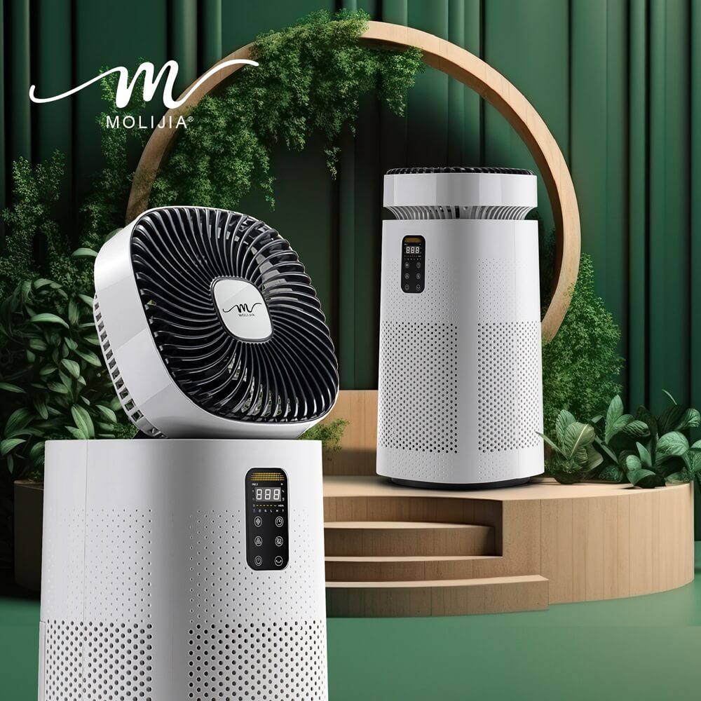 【北站必搶】MOLIJIA智動UV抗菌抗敏風扇循環空氣清淨機(BY010096)