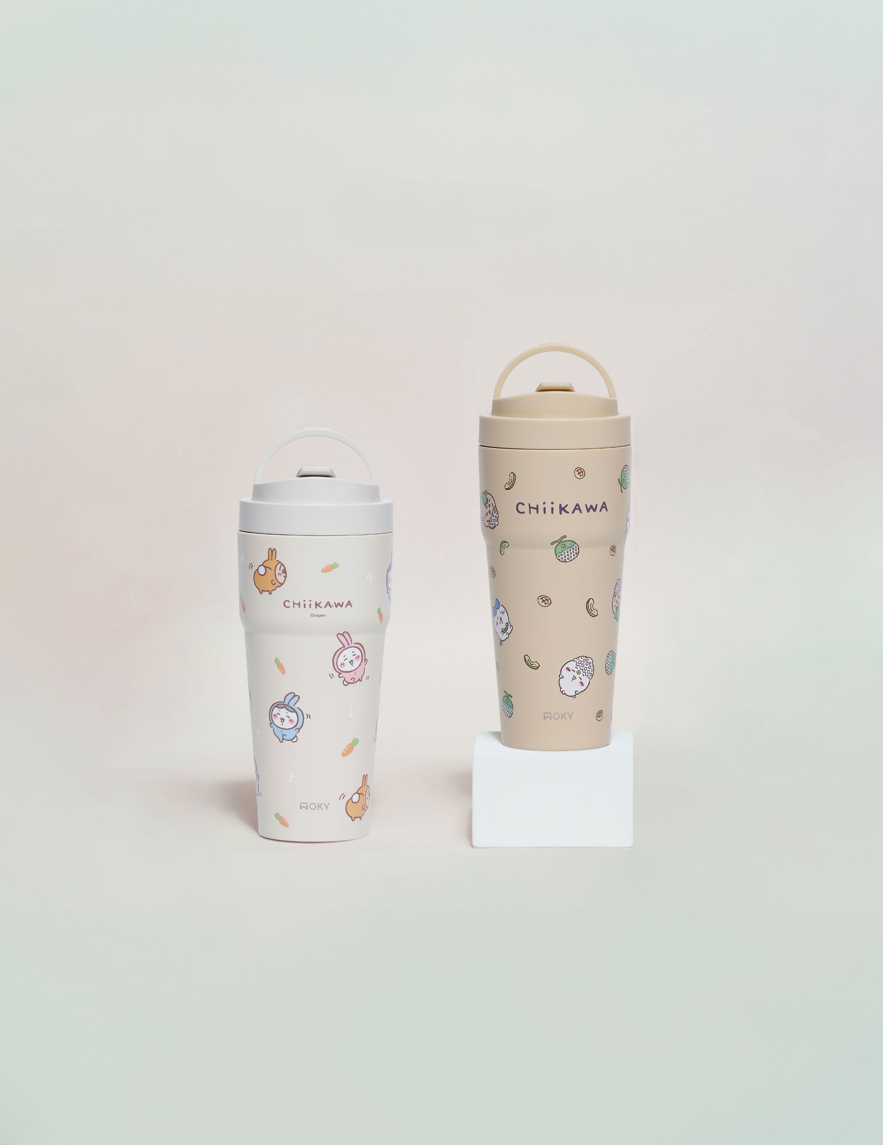 【A11 B2】CHIIKAWA -渾圓杯鈦陶瓷770ml_哈密瓜-奶茶