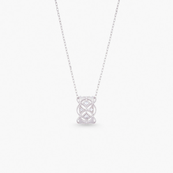 LUCIANO MILANO-銀結之約 純銀項鍊 (白K色)