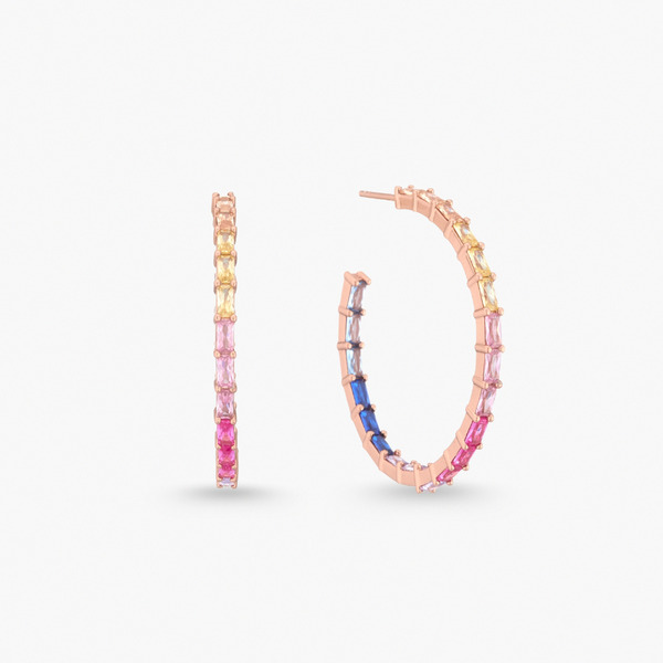 LUCIANO MILANO 光譜之環 純銀耳環