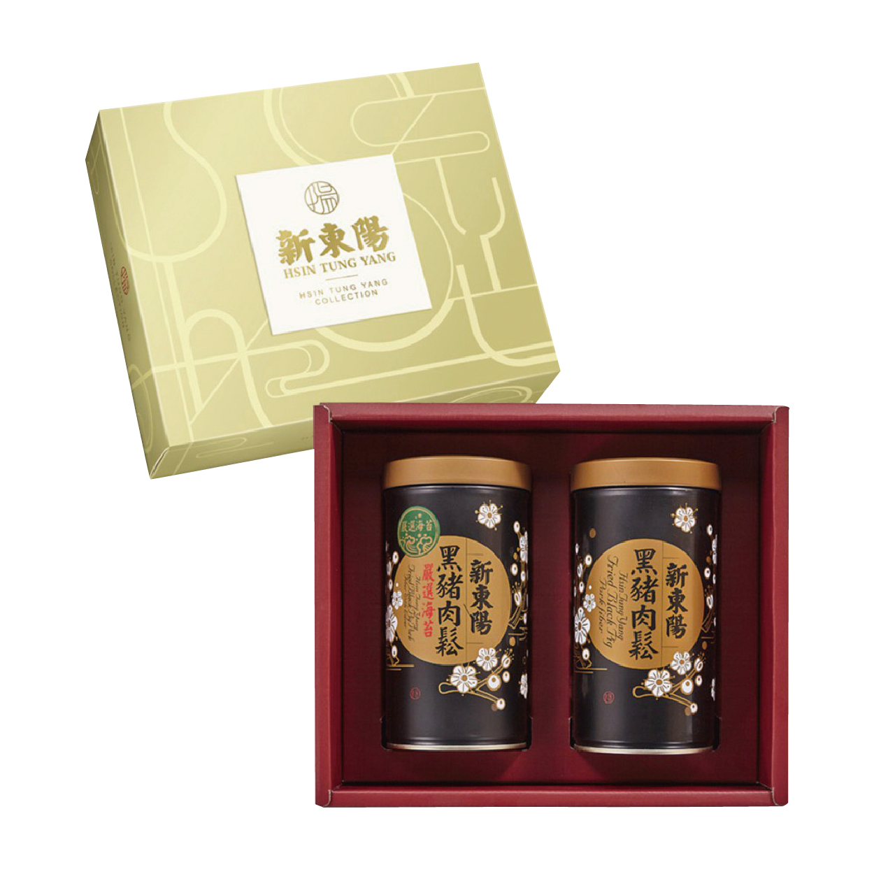 【心意滿點】新東陽 典雅尊貴禮盒1號(經典黑豬肉鬆兩罐)