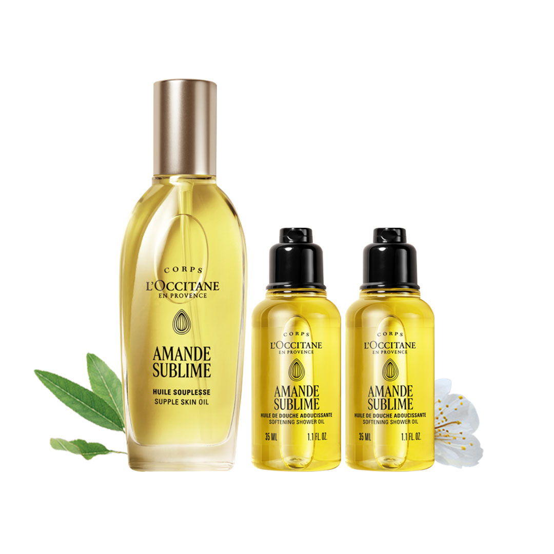 (南西)【點點愛媽咪】L'OCCITANE-杏仁極緻美膚油入門組