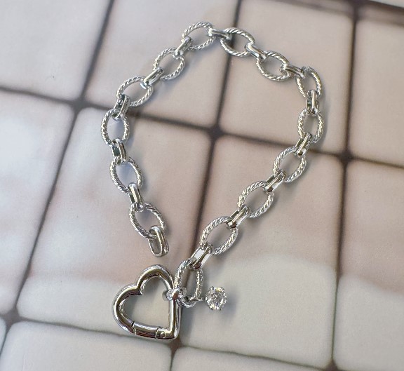 【初夏美麗一點】BLAZING-愛心鋼手鍊