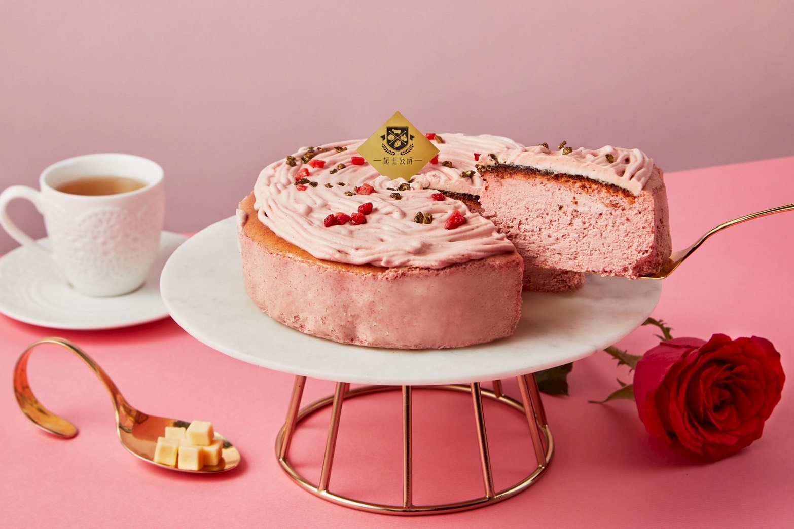 【A11 B2F 起士公爵】綻放玫荔乳酪蛋糕6吋