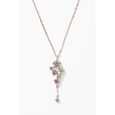 (台中店)線上母親節 玫瑰金星鑽項鍊