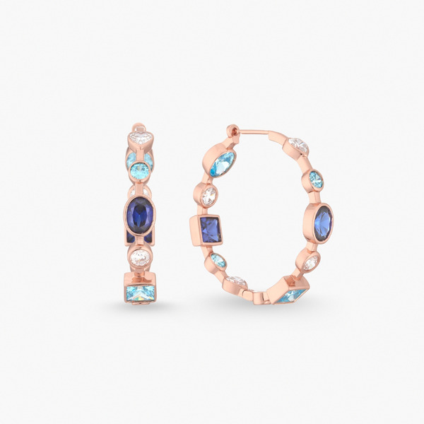 LUCIANO MILANO 海映之環 純銀耳環