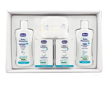 (天母)【孩想點點換】SUNUP Chicco 寶貝嬰兒植萃沐浴柔膚質感禮盒
