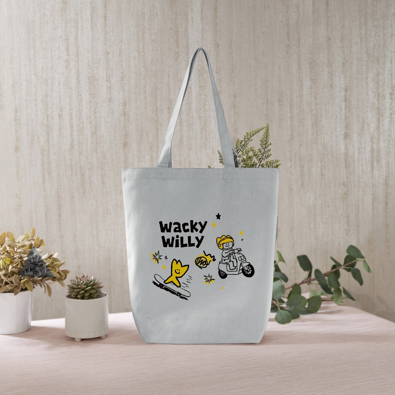 ●(三多)  【Wacky WiLLy潮玩夏日】什麼都好裝 KIKY帆布托特包