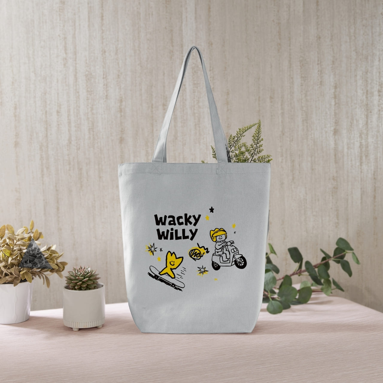【Wacky WiLLy 潮玩夏日】什麼都好裝 KIKY 帆布托特包